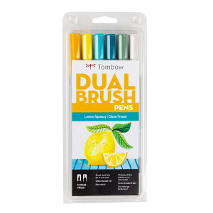 Tombow Calligraphy Dual Brush Pen Art Markers 6-Pack, Lemon Squeezy 