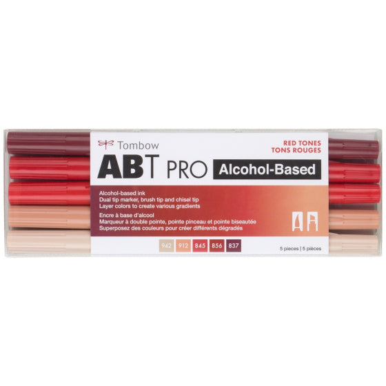 Tombow ABT PRO Alcohol-Based Art Markers Red Tones 5-Pack